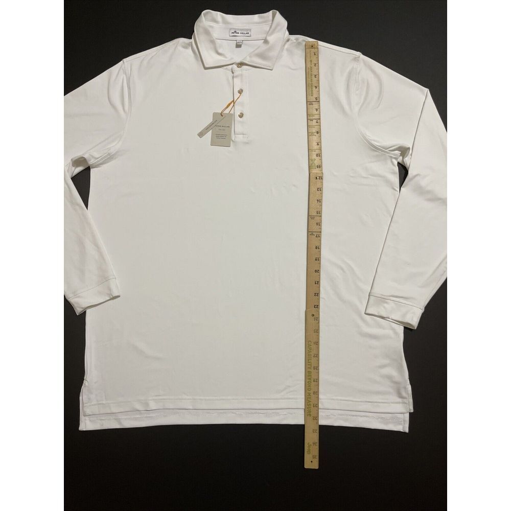 Peter Millar Men's Lyons Performance Jersey Sport White Long-Sleeve Polo Sz XXL - Picture 9 of 13